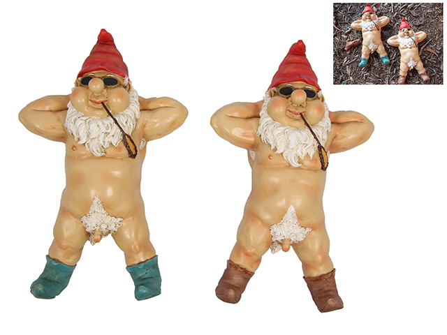 27CM NUDIST GARDEN GNOME SOLD QTY2