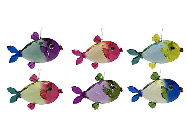 ACRYLIC TROPICAL FISH 6ASST