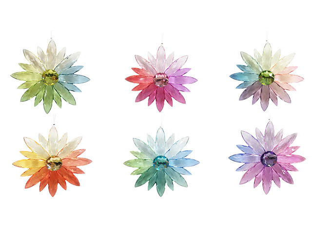 ACRYLIC MULTI COL DAISY 6ASST