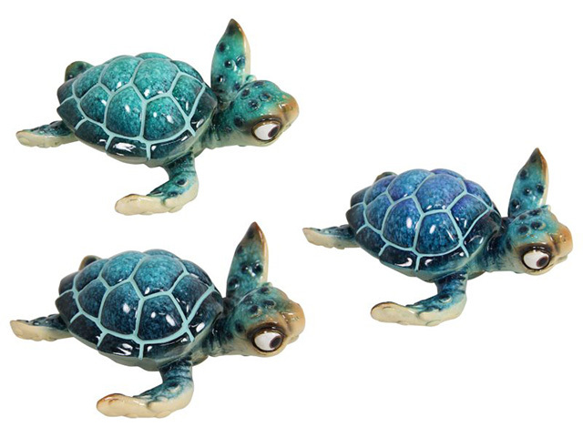 10CM COMICAL MARBLE TURTLE 3ASST QTY 9