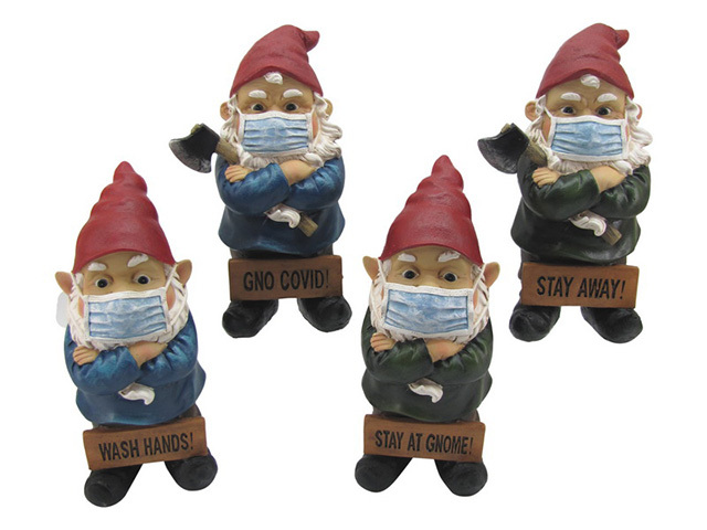 25CM GNOME WITH MASK 4ASST