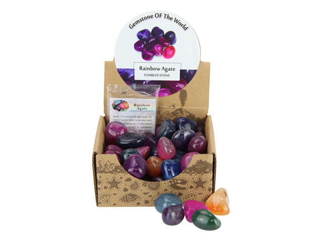 RAINBOW AGAGE TUMBLE STONE 2-3CM UN50