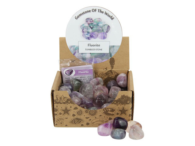RAINBOW FLUORITE TUMBLE STONE 2-3CM UN50