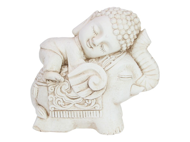34CM CREAM BUDDHA SOLD QTY 2