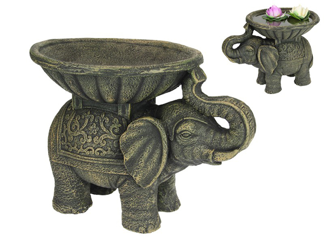 40CM ELEPHANT GARDEN HOLDING BOWL