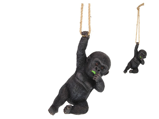 72CM HANGING BLACK BAY GORILLA