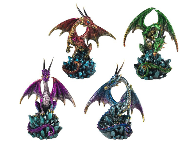 12CM GUARDIAN DRAGON ON LAIR 4ASST