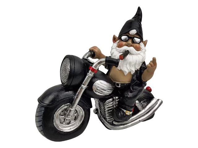 22CM BIKER GNOME ON BIKE QTY 2