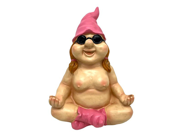 29CM SITTING NAKED YOGA GNOME FEMALE QTY 2