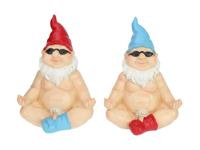 29CM SITTING NAKED YOGA GNOME MAN QTY 2