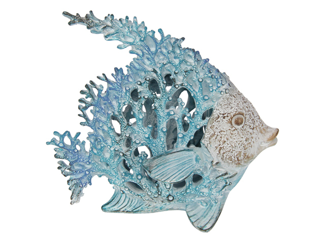 18CM FISH WITH CORAL DESIGN
