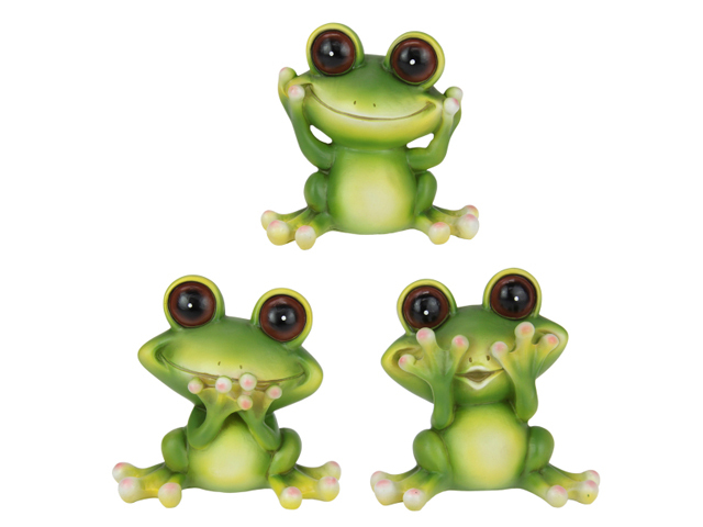 13CM WISE GREEN FROG 3ASST