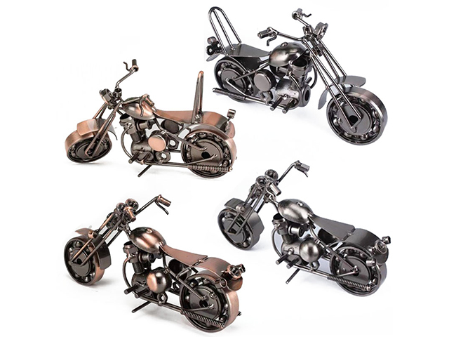 ANTIQUE MOTORCYLCLE 21CM 2ASST