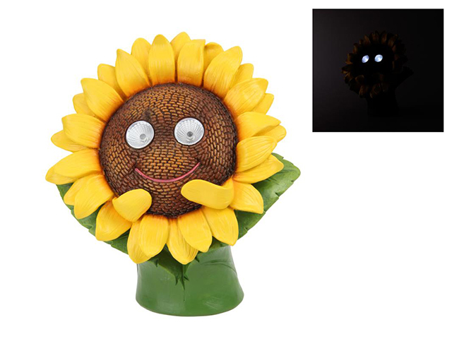 19.5CM SUNFLOWER W/SOLAR EYES QTY 2