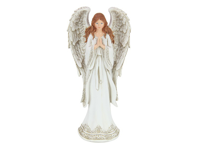 24CM WHITE ROBE PRAYER ANGEL