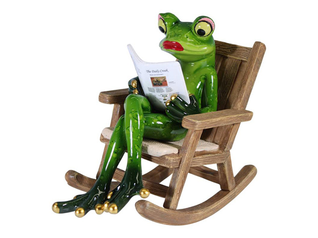 14X12CM ROCKING CHAIR FROG