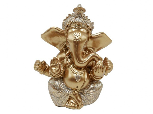 GOLDEN RESIN GANESH 8.2X5.6X10CM
