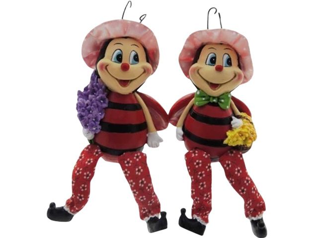 LADYBIRD SHELF SITTERS 2ASST SOLD IN QTY8