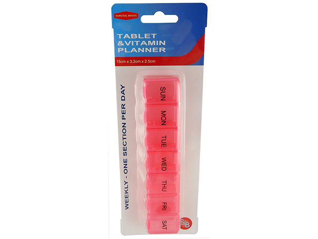 PILL BOX 7 DAYS 15X3.2X2.5CM