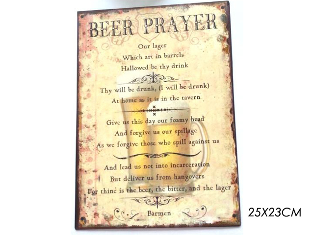 BEER PRAYER 25X23CM