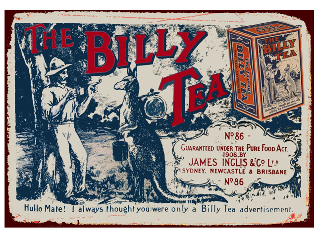 TIN SIGN-BILLY TEA