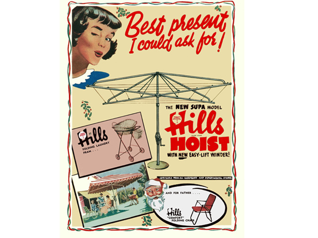 TIN SIGN-HILLS HOIST
