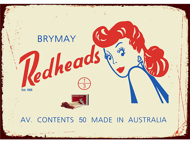 TIN SIGN REDHEADS