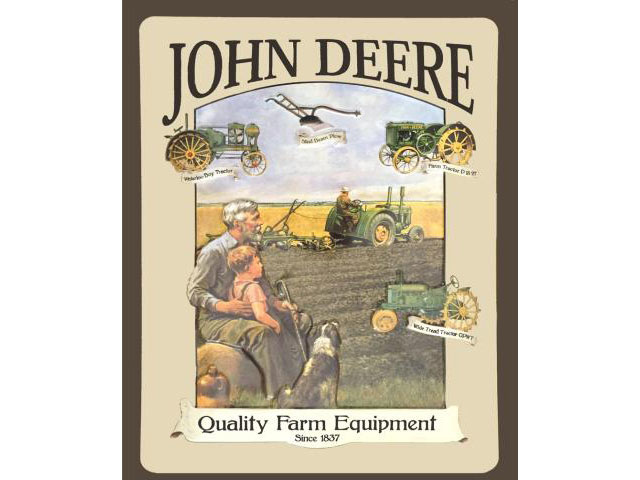 TIN SIGN JOHN DEERE