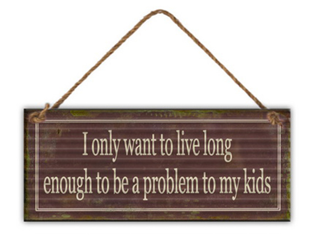IRON WALL HNGING LIVE LONG 30X13CM