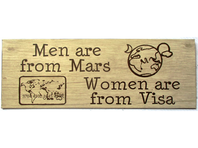 PLAQUE MEN ARE FROM MARS 36X13CM