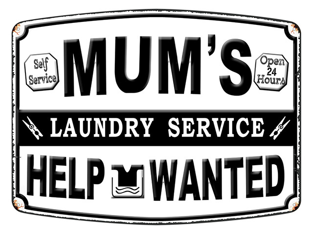SIGN MUMS LAUNDRY 30X40X5CM