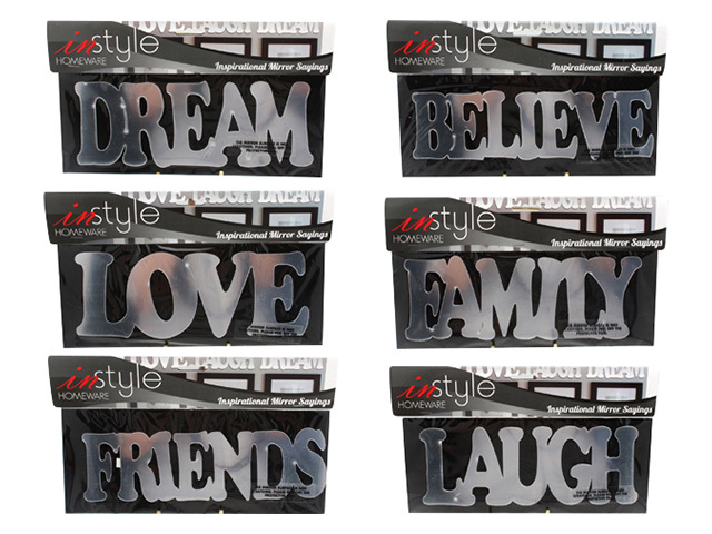 MIRROR INSPIRATIONAL SAYINGS 4ASST