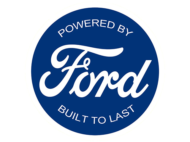 TIN SIGN ROUND FORD 25x25cm