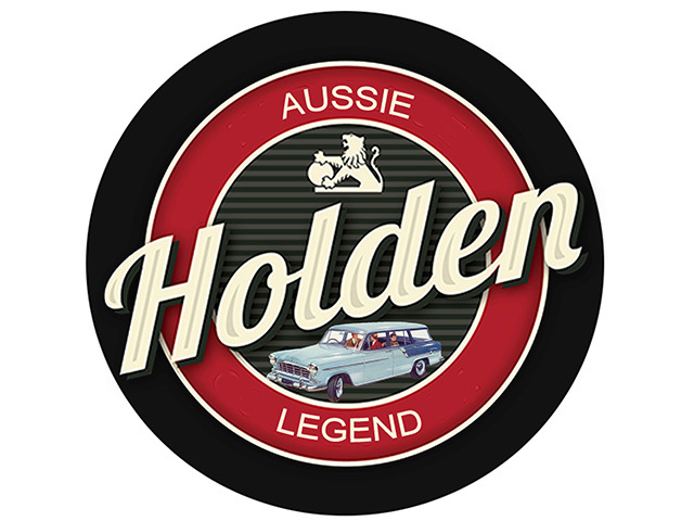 TIN SIGN ROUND HOLDEN 25x25cm