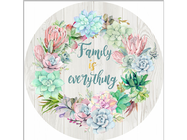 40CM FAMILY WALL CANVAS PRINT