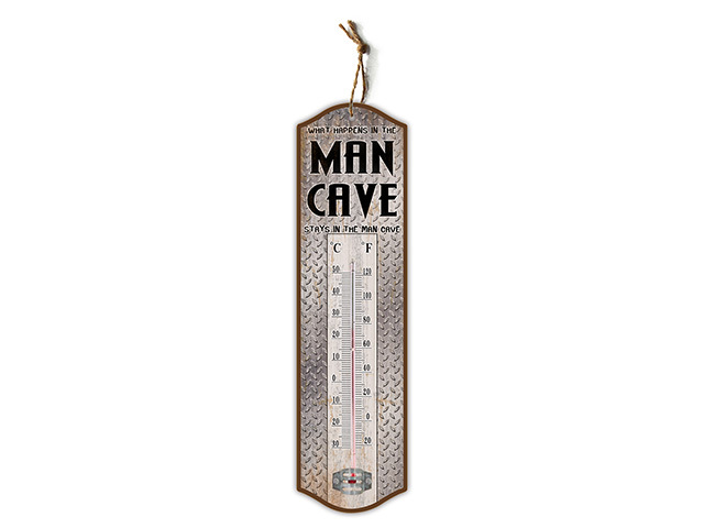THERMOMETER MAN CAVE 8X27CM