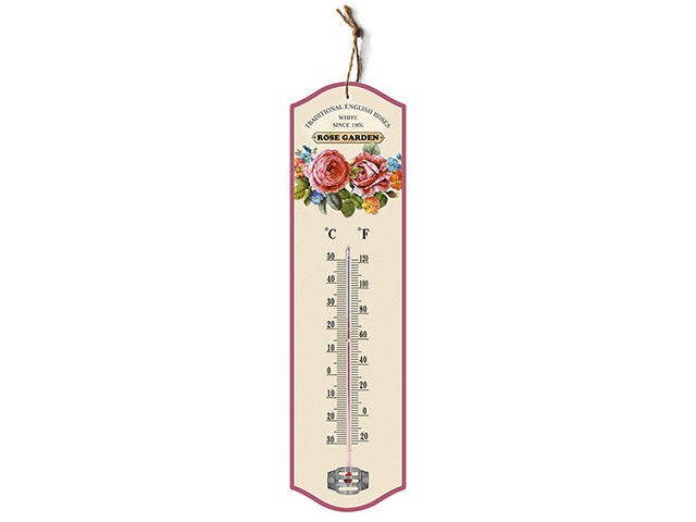 MTL ROSE THERMOMETER WALL HANGING