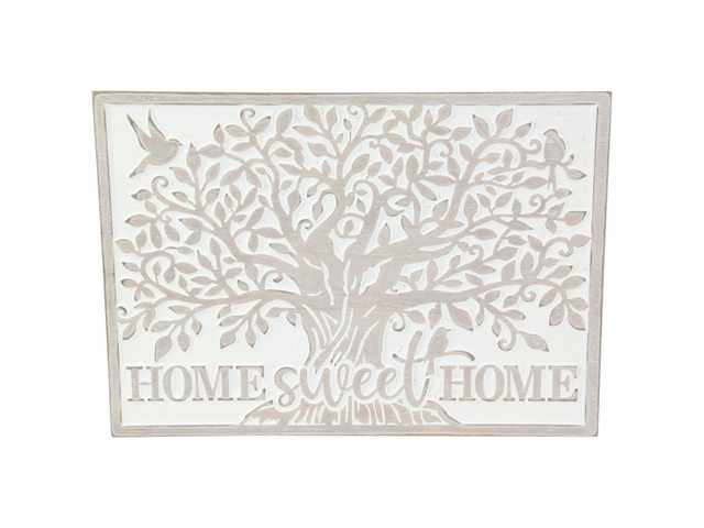 40X28CM HOME SWEET HOME MDF WALL PLQ QTY 3