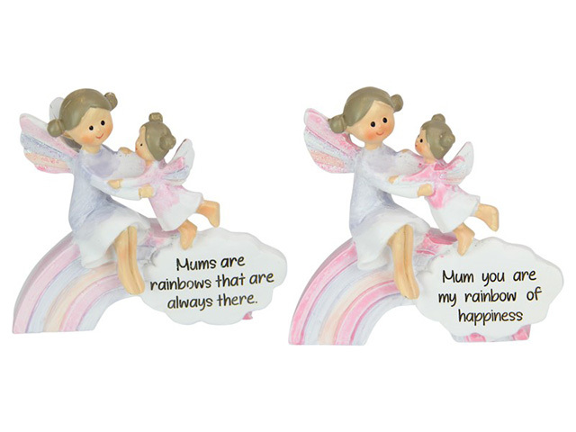 7.5CM FAIRY ON RAINBOW 2ASST QTY 6