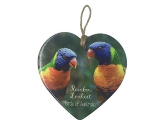 MEMORY HEART PLAQUE LORIKEET