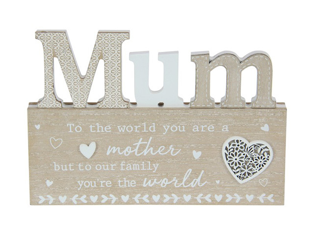 20CM INSPIRATIONAL MUM PLAQUE QTY 4