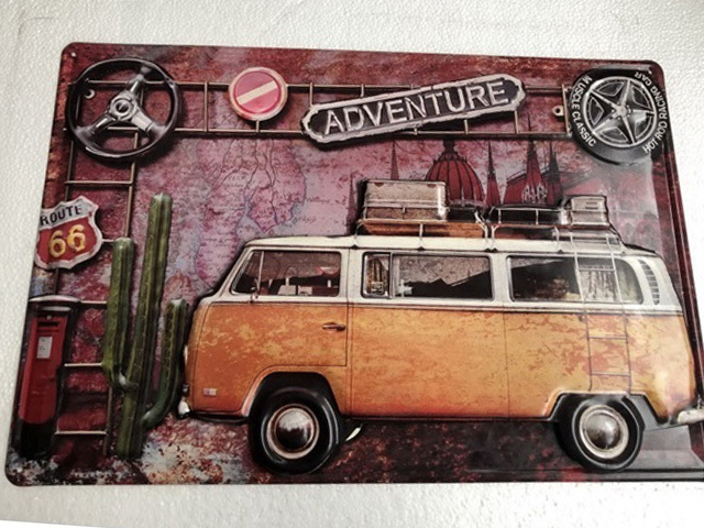 60CM DOUBLE EMBOSSED IRON PLAQUE