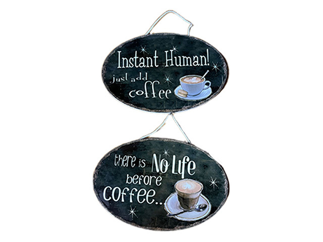 CERAMIC PLAQUE OVAL 22X15CM 2ASST