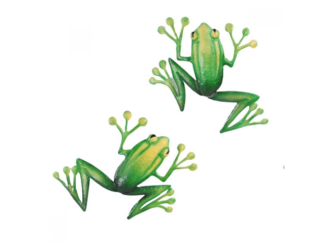 METAL FROG WALL DECO 49.5CM 2ASST