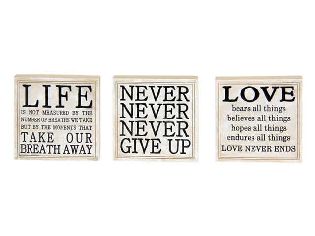 7CM GARDEN PLAQUE W/INSPIRATIONAL VERSE QTY 12