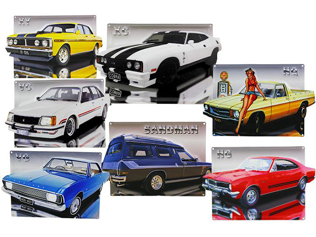 MUSCLE CAR PLATES 35X23CM 10ASST