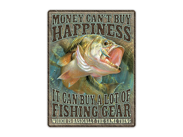 SIGN MONEY CANT BUY HAPPINESS 30X40CM