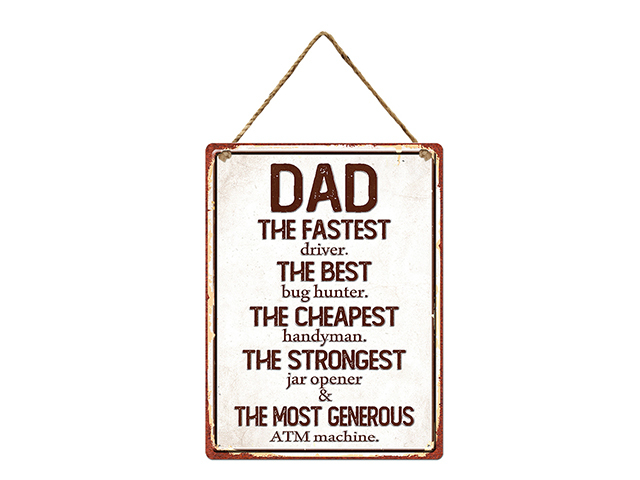 METAL DAD WALL HANGING 30X40X0.5CM