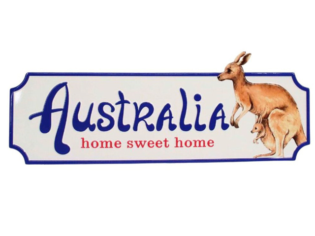 MTL WALL PLAQ AUSTRALIA 18.7X2.5X50.8CM