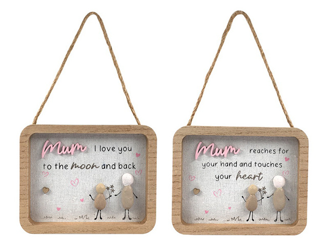 15CM HANGING MUM PLAQUE 2ASST SOLD QTY 6